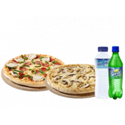 Chollo - 2 Pizzas familiares + 2 Refrescos de 500ml (a domicilio o para recoger)