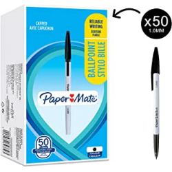 50 Bolígrafos Paper Mate (negros)