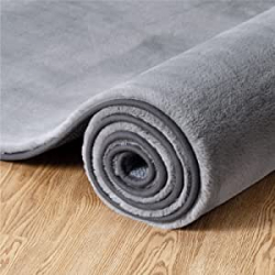 Chollo - Alfombra de dormitorio Bedsure 60x90cm Gris