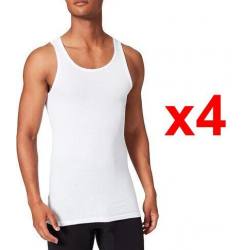 Abanderado Camiseta Interior de Tirantes Algodón 100% (Pack de 4) | AS00300.001-4PK