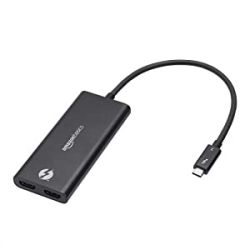 Chollo - Adaptador Thunderbolt 3 a HDMI dual Amazon Basics ‎4K 60hz | TB3-2H02