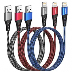 Ainpow Cable USB-A Lightning 2m (Pack de 3)