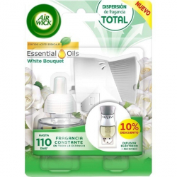 Chollo - Air wick Essential Oils White Bouquet Ambientador L&iacute;quido El&eacute;ctrico 2 Aparatos Difusores &plus; 2 recambios