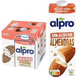Chollo - Alpro Almendras Sin Azúcar Brik 1L (Pack de 6)