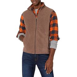 Chollo - Amazon Essentials Full-Zip Polar Fleece Vest | MAE10007FL18 Brown Heather