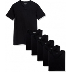 Chollo - Amazon Essentials V-Neck Undershirt (Pack de 6) | S17AE80001-BK