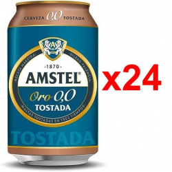Chollo - Amstel Oro 0&comma;0 Tostada Lata 33cl &lpar;Pack de 24&rpar;