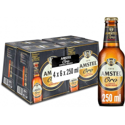 Chollo - Amstel Oro Cerveza Tostada&comma; Caja 4 Packs Botella&comma; 6 x 25 cl