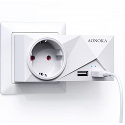 Chollo - AONOKA USB + Schuko Socket Adapter PD20W QC3.0
