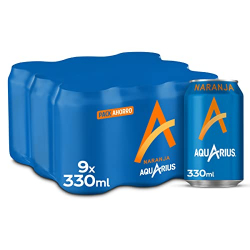 Aquarius Naranja Lata 33cl (Pack de 9)