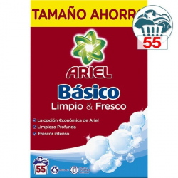 Chollo - Ariel Básico Limpio & Fresco detergente en polvo para ropa 55 lavados
