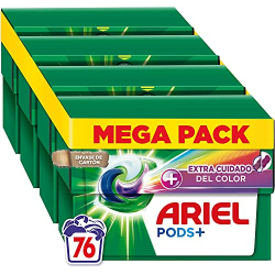 Chollo - Ariel Pods+ Extra Cuidado del Color 19 cápsulas (Pack de 4)