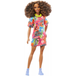Chollo - Barbie Fashionistas Morena con Vestido Grafiti | Mattel HPF77