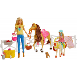 Chollo - Barbie y Chelsea con caballos D&iacute;a de h&iacute;pica &vert; Mattel GLL70