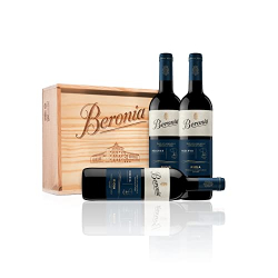 Beronia Reserva DO Rioja Vino Tino 75cl (Pack de 3) + Caja de Madera