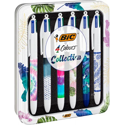 Chollo - BIC 4 Colours Collection Botanical y Tie Dye &lpar;Pack de 6 en Caja Met&aacute;lica&rpar; &vert; 9926071