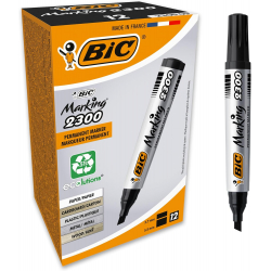Chollo - BIC Marking 2300 ECOlutions Permanent Marker Negro &lpar;Pack de 12&rpar;