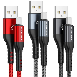 Chollo - BLACKSYNCZE Cable USB-C (Pack de 3) | SY-019-RGB-200