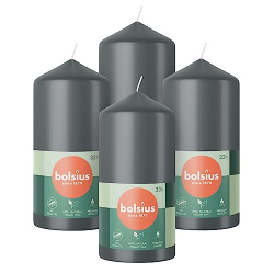 Chollo - Bolsius Essentials Pillar Candles 12x6cm (Pack de 4) | ‎8717847160300