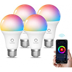 Chollo - Bombillas LED RGB inteligentes WiFi Lumary E27 9W Pack 4x