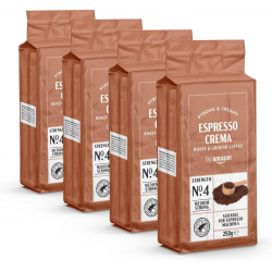 by Amazon Molido Natural Espresso Crema 250g (Pack de 4)