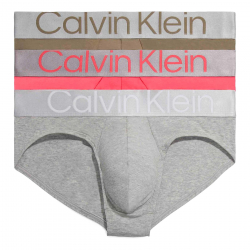 Chollo - Calvin Klein Steel Cotton Briefs 3-Pack | 000NB3129AC7Z