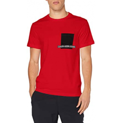 Chollo - Camiseta Calvin Klein Instit Contrast Pocket Red Hot