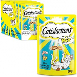 Chollo - Catisfactions Mix Queso y Salmón 60g (Pack de 6)