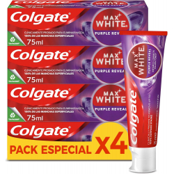 Chollo - Colgate Max White Purple Reveal 75ml (Pack de 4)