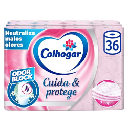 Chollo - Colhogar Papel Higiénico Cuida & Protege 12 rollos (Pack de 3)