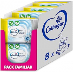 Colhogar Higiénico Húmedo Pure 80 toallitas (Pack de 8)