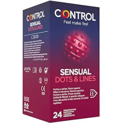 CONTROL Preservativos Sensual Dots & Lines 24 uds