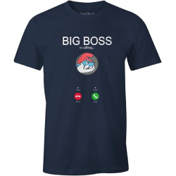 Chollo - Cotton Division Los Pitufos Big Boss is Calling T-Shirt | MESMURFTS012