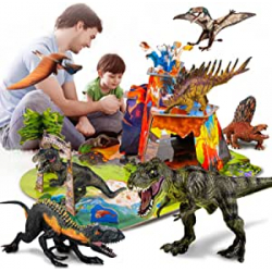 CPSToyWORLD Puzzle 3D con 7 Figuras Dinosaurio