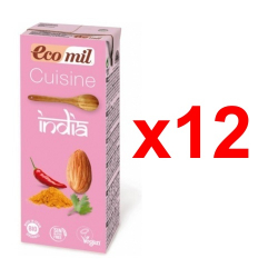 Pack 12x Crema de Almendra Ecomil Cuisine India Bio (12x200ml)