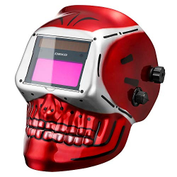 Chollo - Deko ‎Pro MZ801 Red Skull Helmet
