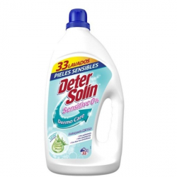 Detersolin Sensitive 0% detergente ropa líquido neutro jabón hipoalergénico pieles sensibles 33 Lavados