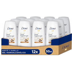 Chollo - Dove Manteca de Karit&eacute; y Vainilla Gel Hidroalcoh&oacute;lico 50ml &lpar;Pack de 12&rpar;