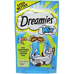Chollo - Dreamies Mix Salm&oacute;n y At&uacute;n Golosinas para gatos Pack 8x 60g