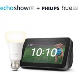 Echo Show 5 (2.ª generación) Antracita + Philips Hue White