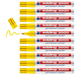 Chollo - edding 3000 Permanent Marker Amarillo &lpar;Pack de 10&rpar;