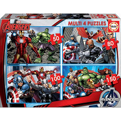 Chollo - Educa Multi 4 Puzzles Avengers 50&sol;80&sol;100&sol;150 piezas &vert; 16331