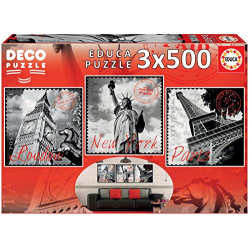 Chollo - Educa Deco Puzzle Grandes Ciudades 3&times;500 Piezas &vert; 17096