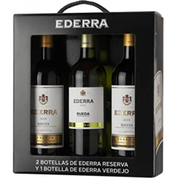 Chollo - Estuche Regalo Ederra: 2x Tintos Reserva DO Rioja 75cl + 1 Blanco Verdejo DO Rueda 75cl