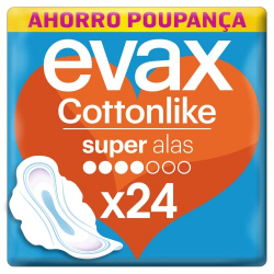 Evax Cottonlike Super Alas 24 uds