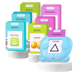 Chollo - Febotak Tarjetas Flash Parlantes Juguetes ni&ntilde;os 1 2 3 4 5 6 a&ntilde;os Juguetes Educativos Preescolares para Ni&ntilde;os Montessori Interactivo Escuchar y Aprende