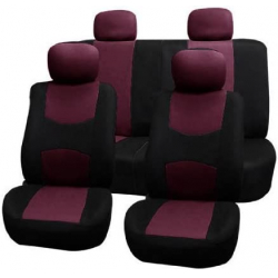 Chollo - FH Group Flat Cloth Seat Covers Full Set | FB050BURGUNDY114