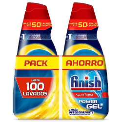 Chollo - Finish Power Gel All in 1 Max Limón 50 lavados (Pack de 2)