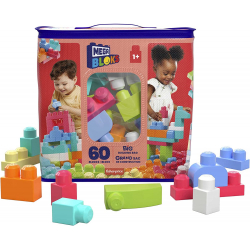 Fisher-Price Mega Bloks Bolsa Rosa 60 piezas | Mattel DCH54