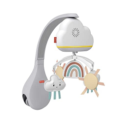 Chollo - Fisher-Price M&oacute;vil de Cuna con Nube Sol y Arco&iacute;ris &vert; Mattel HBP40